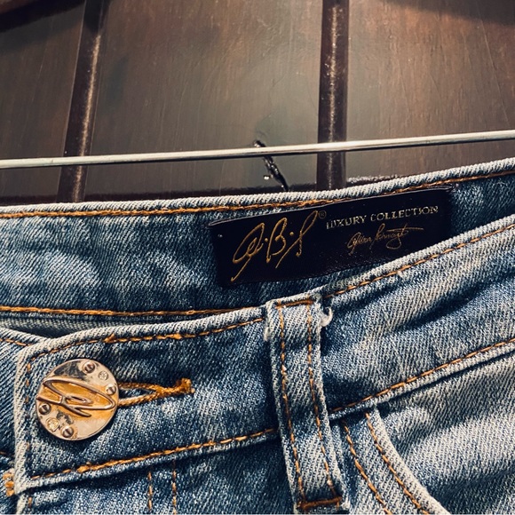 Sexy unique ABS Allen Schwartz Luxury Collection embellished jeans - Picture 6 of 16